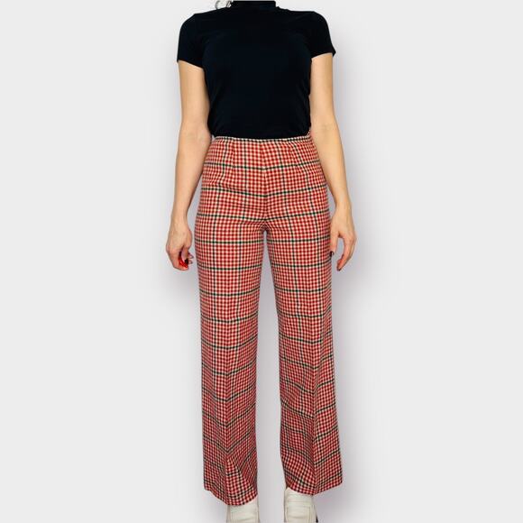 70s Pendleton Wool Red Plaid Pants - Picture 7 of 7